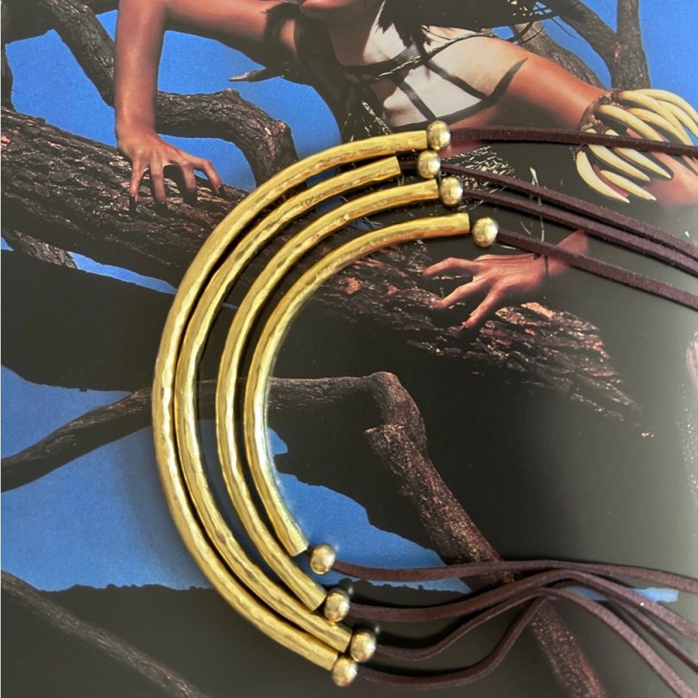 Nefertiti-Inspired, Italian-Designed Recycled Necklace. In stock April 10th. - Picture 3 of 4